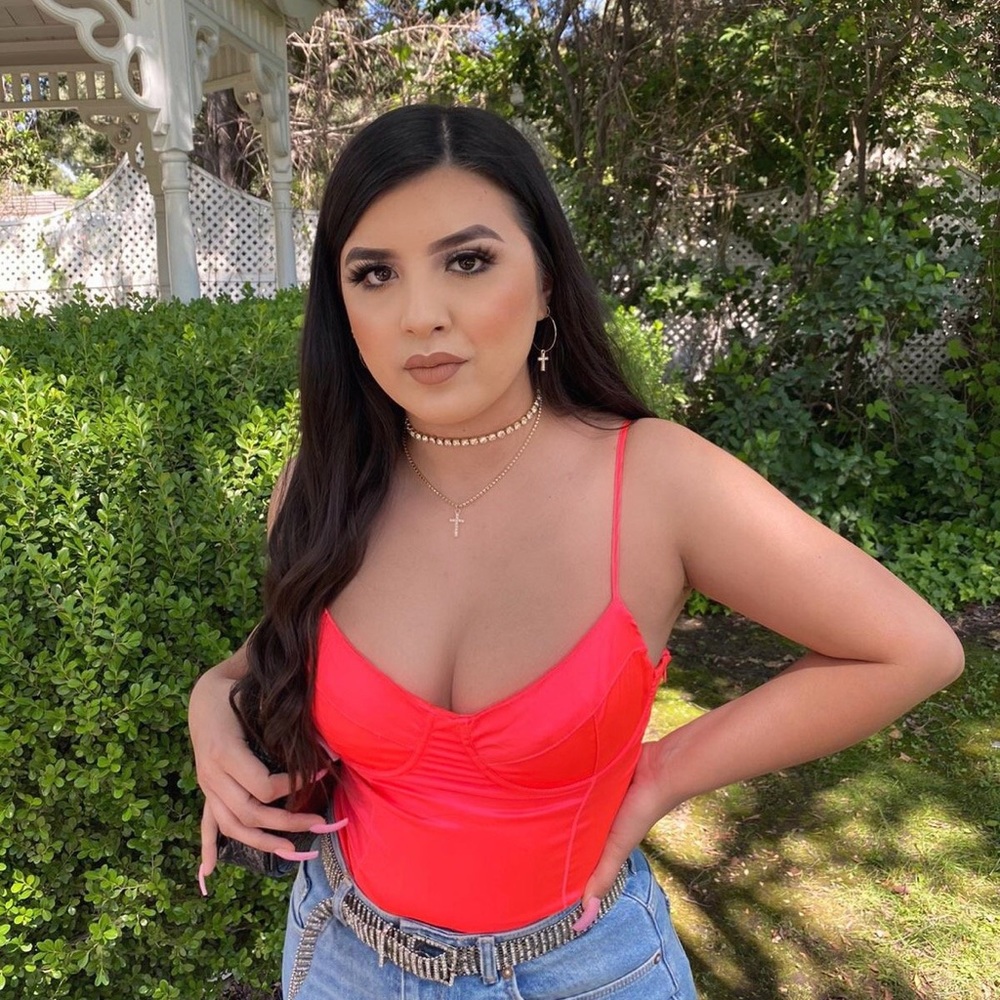 Neon pink bodysuit